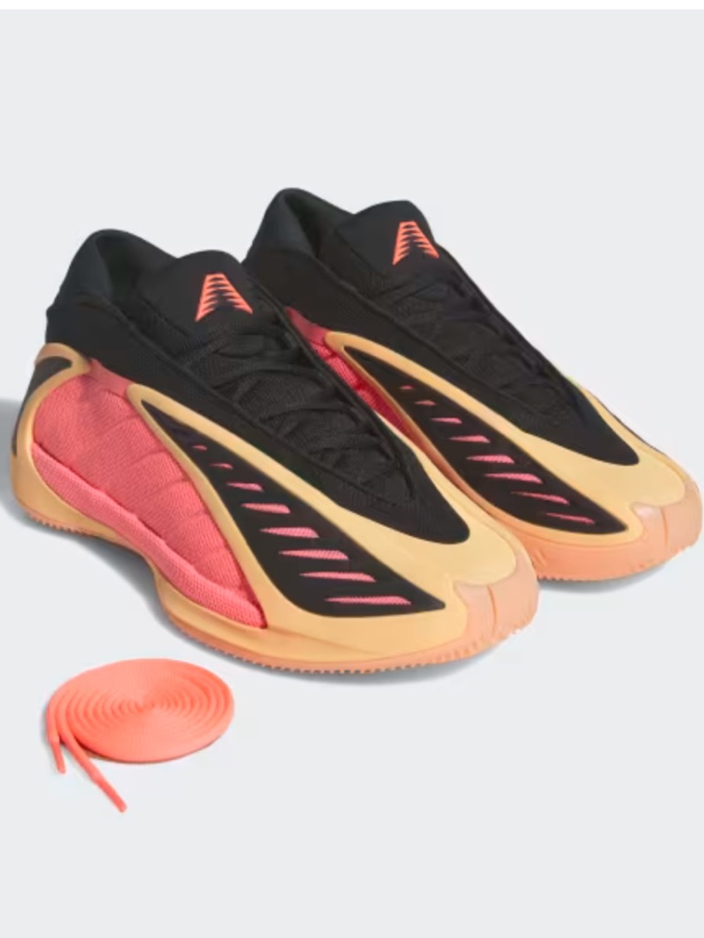 adidas Anthony Edwards 2 Basketball Shoes - Black, Coral & Gold